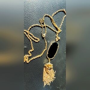 Kendra Scott Gold and Black Pendant Necklace